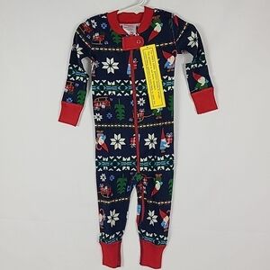 NEW Hanna Andersson Unisex Pajama One Piece Christmas Gnome 100% Cotton 12-18 Mo
